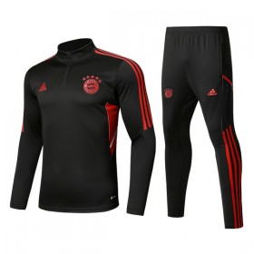 Bayern München Quarter Zip Barn Trenings Collegegenser 2022-23 Svart